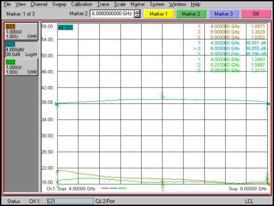 Low Noise Amplifier 4~8GHz